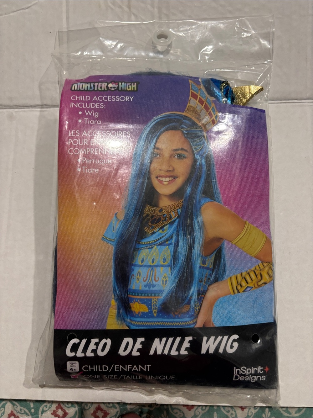 monster high blue cleo de nile costume child’s wig